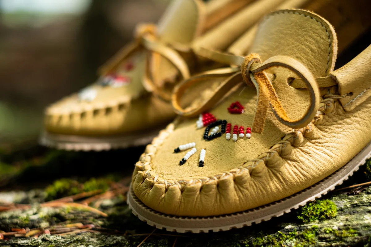 Women's Moose Hide Beaded Moccasin Shoes