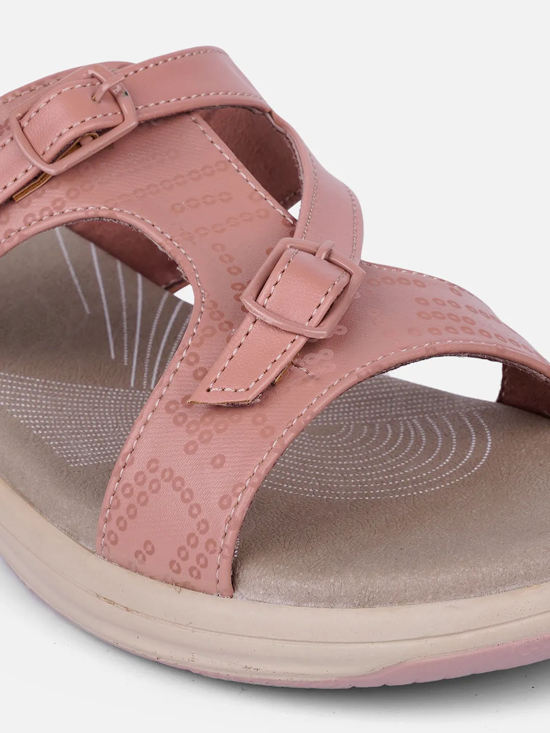 Women's Peach Comfort Sandals (IU6005)