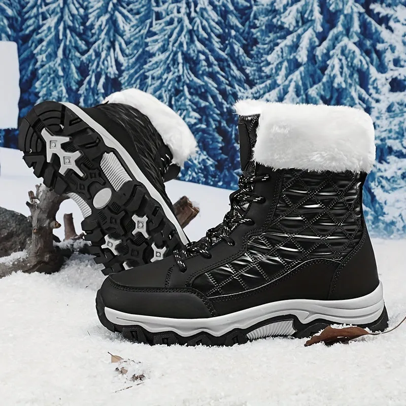 Womens Plush Warm Snow Boots  NonSlip Versatile Winter Shoes