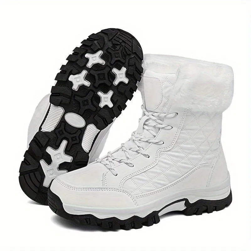 Womens Plush Warm Snow Boots  NonSlip Versatile Winter Shoes
