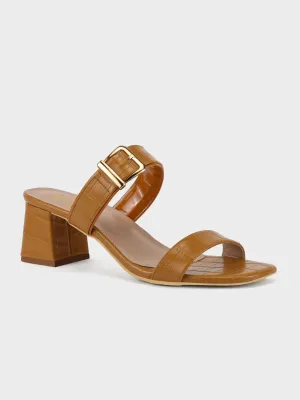 Womens "BUARIA" Block Heeled Sandals
