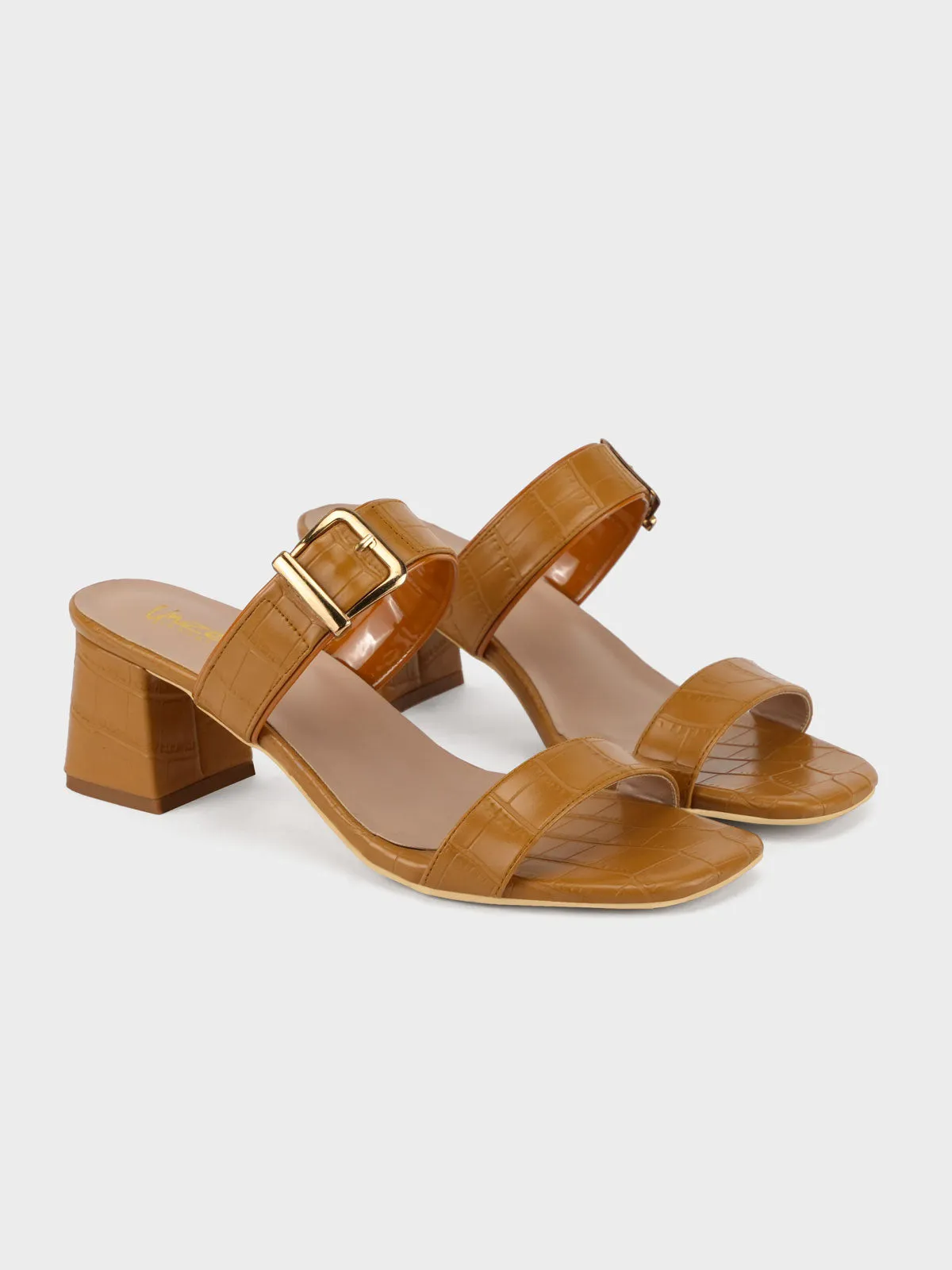 Womens "BUARIA" Block Heeled Sandals