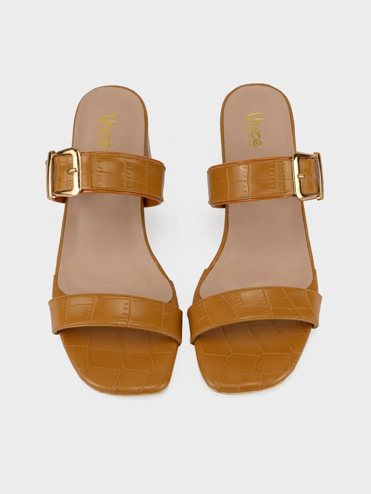 Womens "BUARIA" Block Heeled Sandals