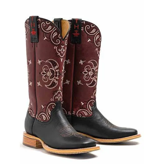Women's Tin Haul Bandida Boots with Wild Rag Sole Handcrafted Black